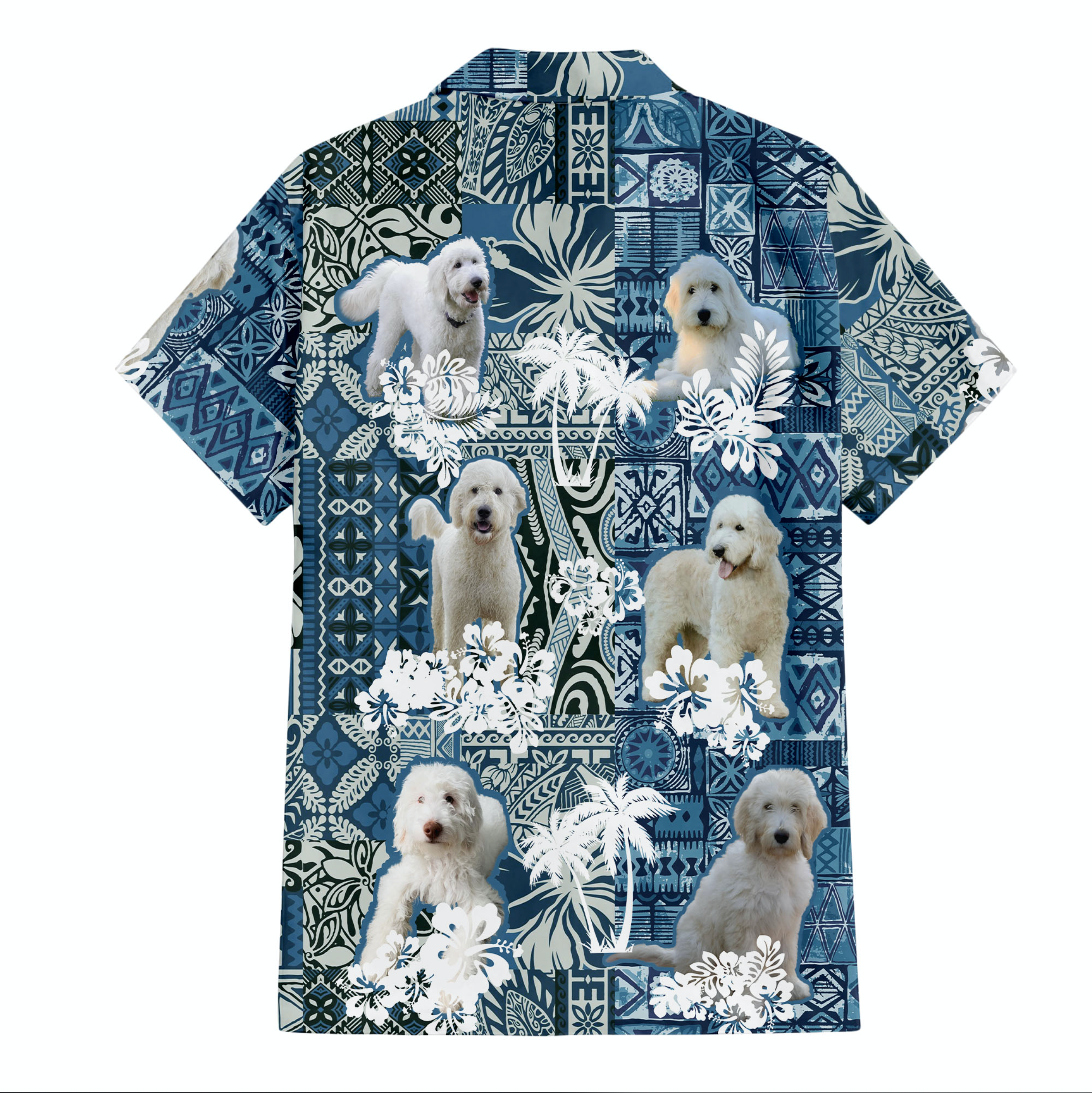 White Goldendoodle Hawaiian Shirt TD01