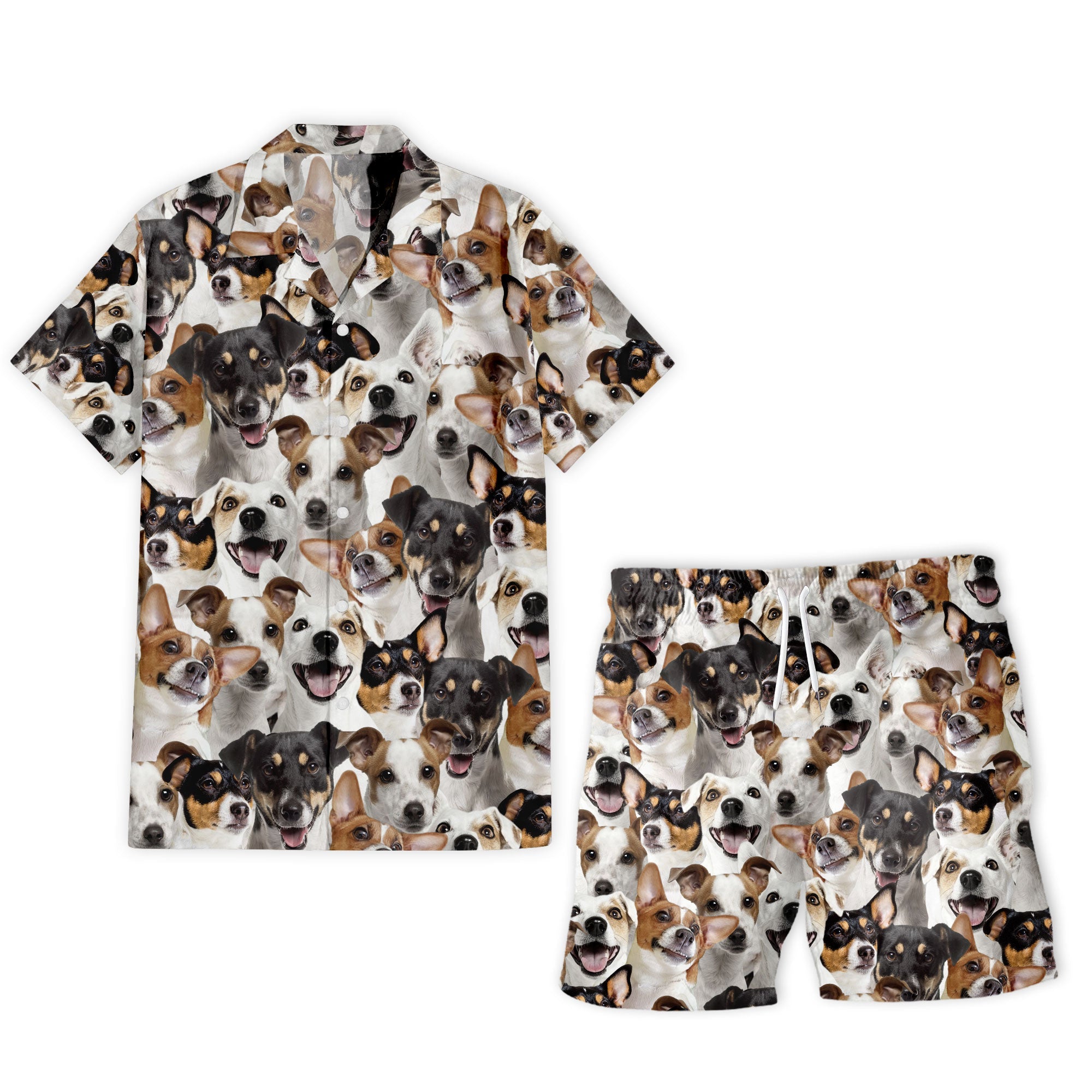 Jack Russell Terrier Full Face Hawaiian Shirt & Short