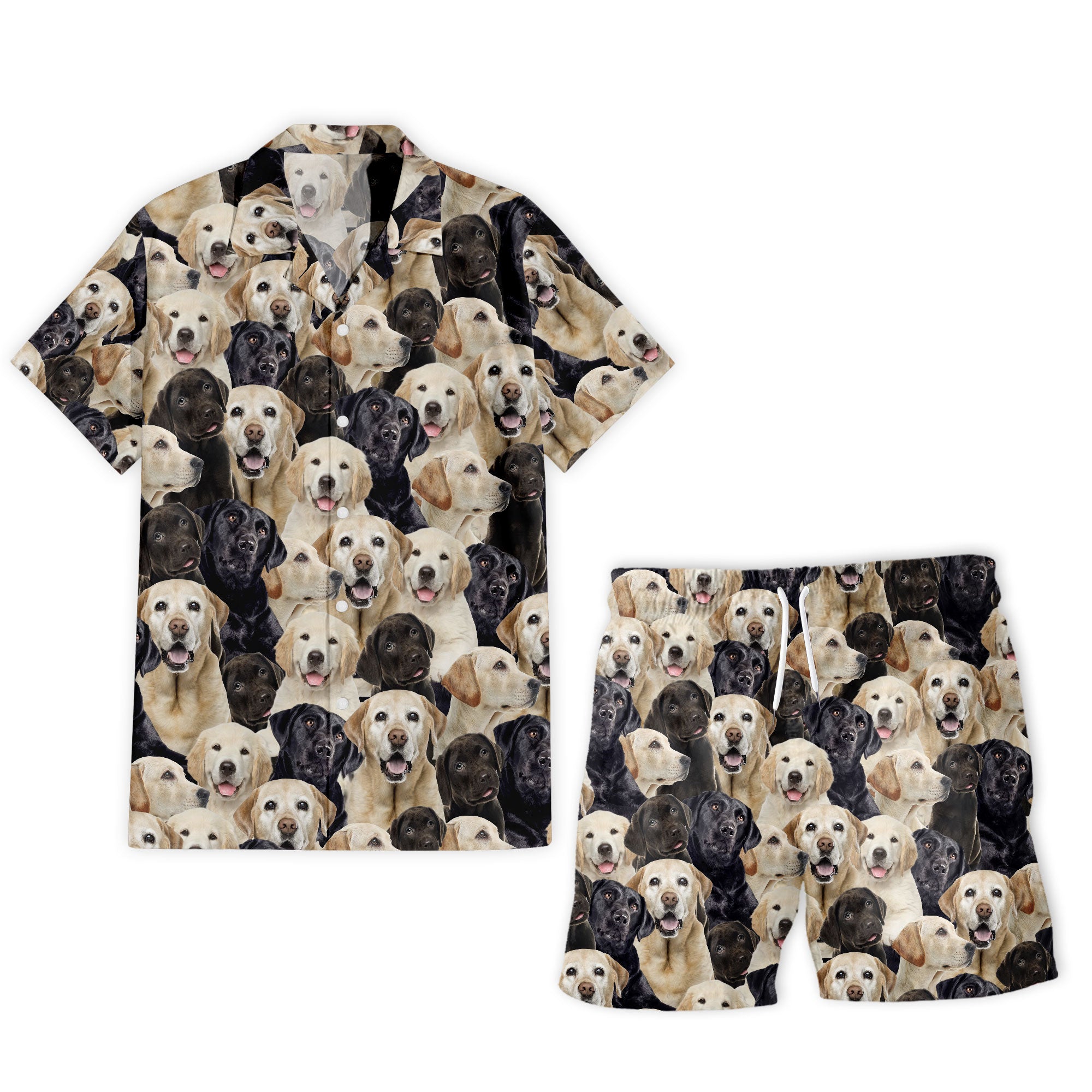 Labrador Retriever Full Face Hawaiian Shirt & Short