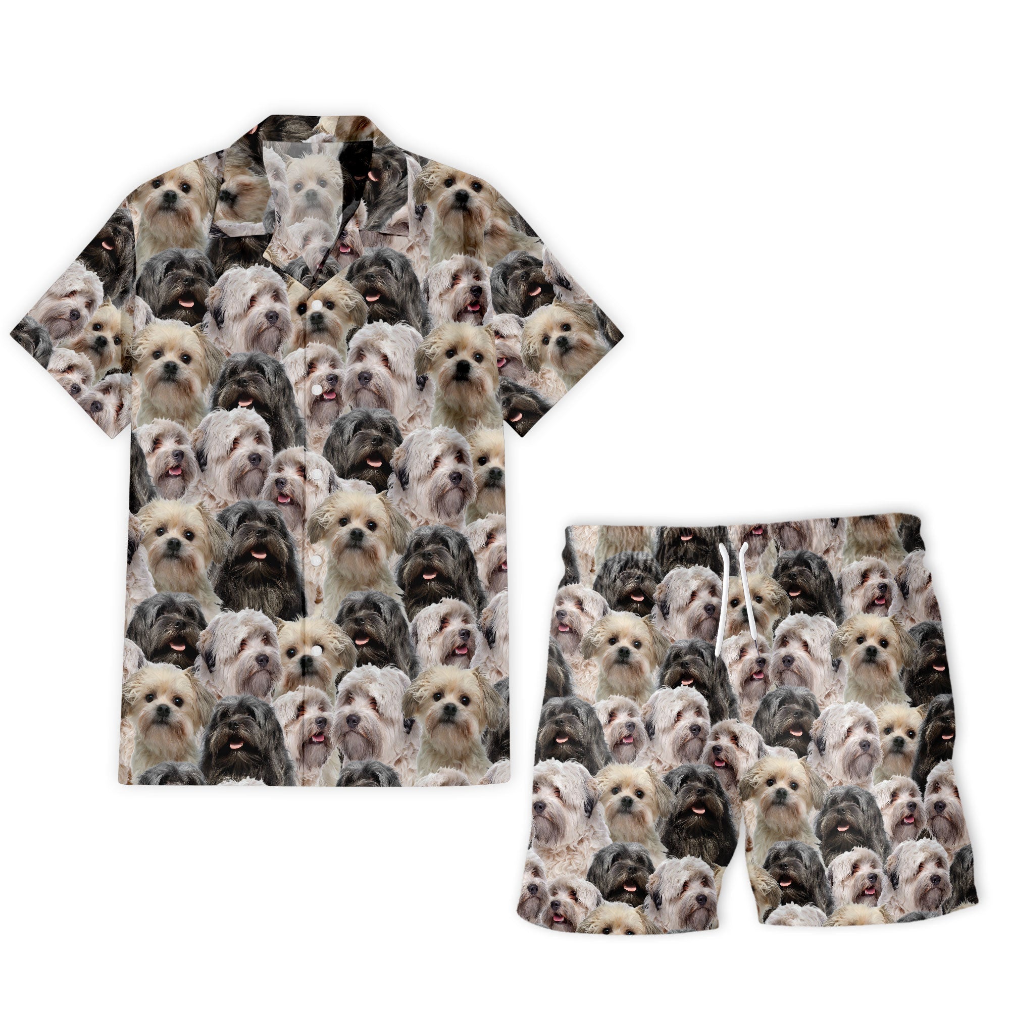 Lowchen Full Face Hawaiian Shirt & Short