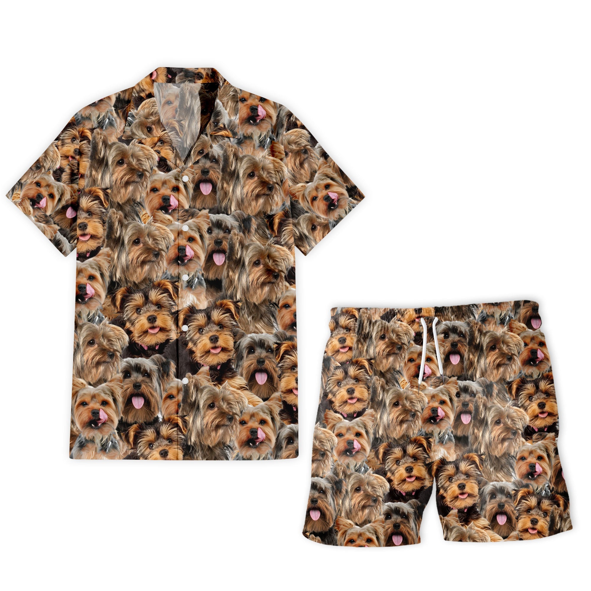 Yorkshire Terrier Full Face Hawaiian Shirt & Short