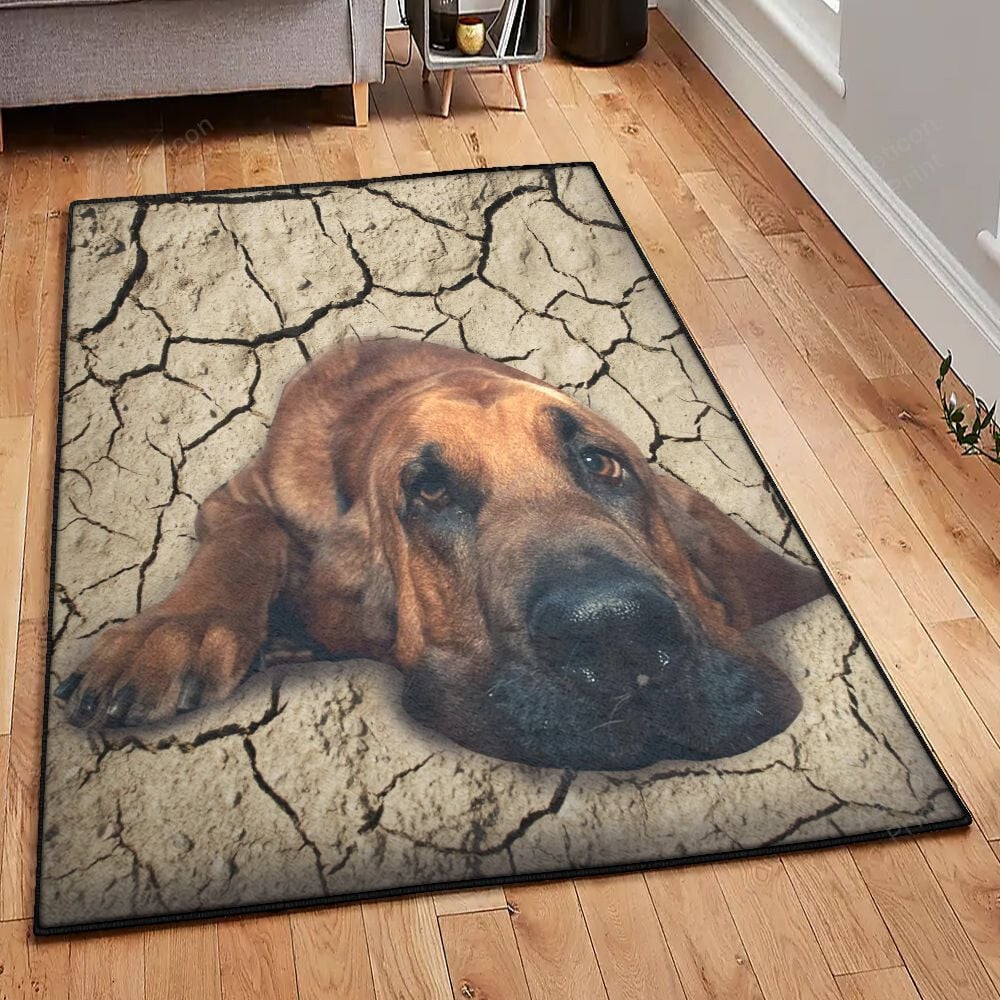 Bloodhound Rug Rectangle Rugs Washable Area Rug