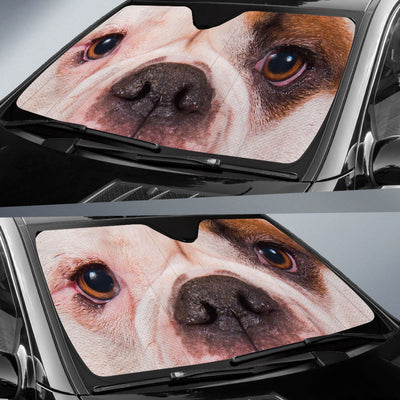 American Bulldog Eyes Car Sun shade 94