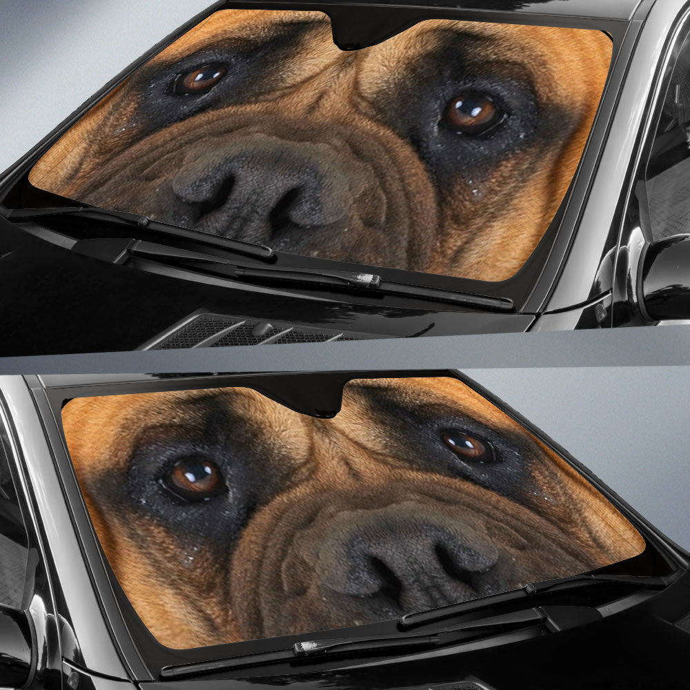 Bullmastiff Eyes Car Sun Shade 94