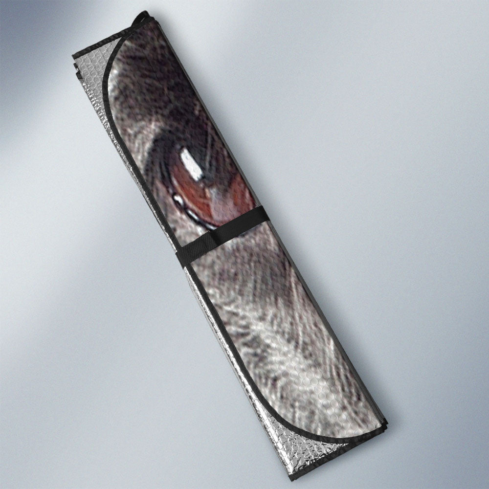 Cesky Terrier Eyes Car Sun Shade 94