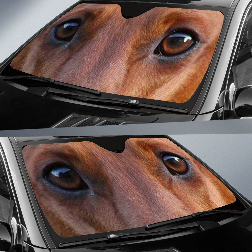 Dachshund Eyes Car Sun Shade 94