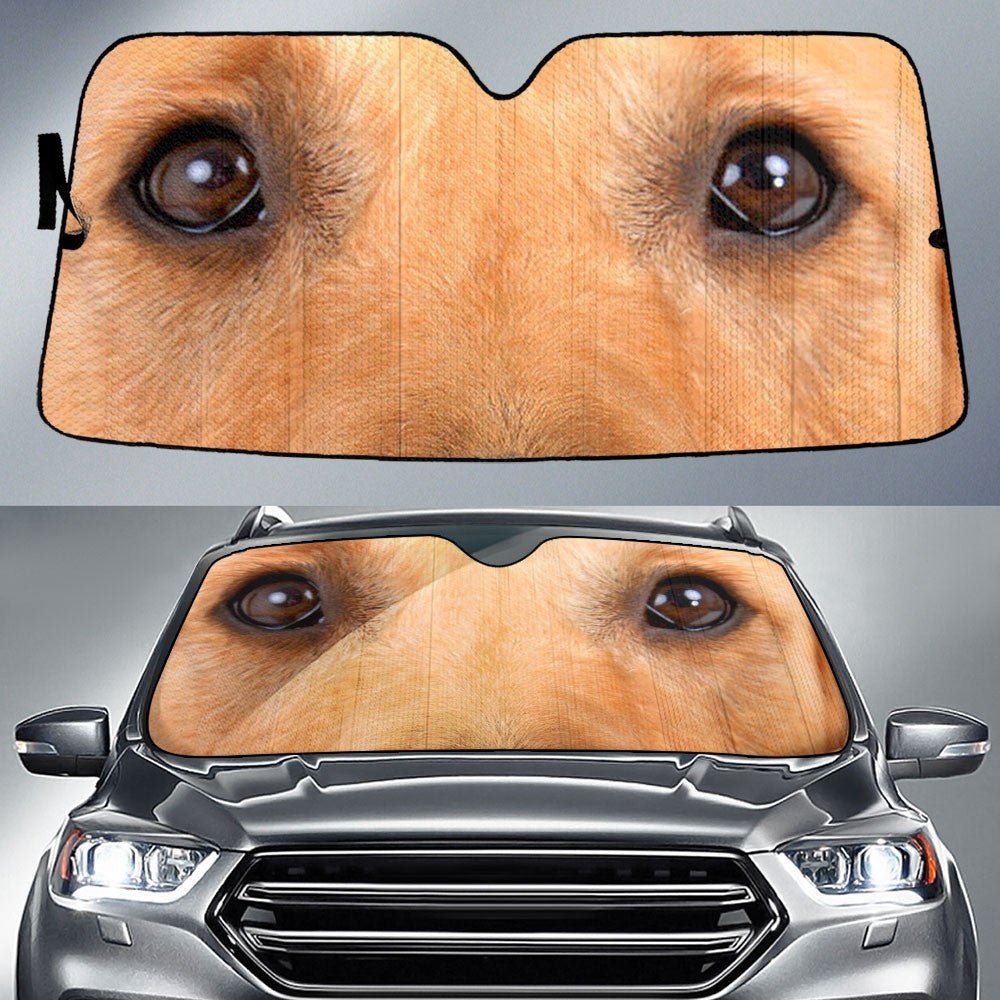 Golden Retriever Eyes Car Sun Shade 94