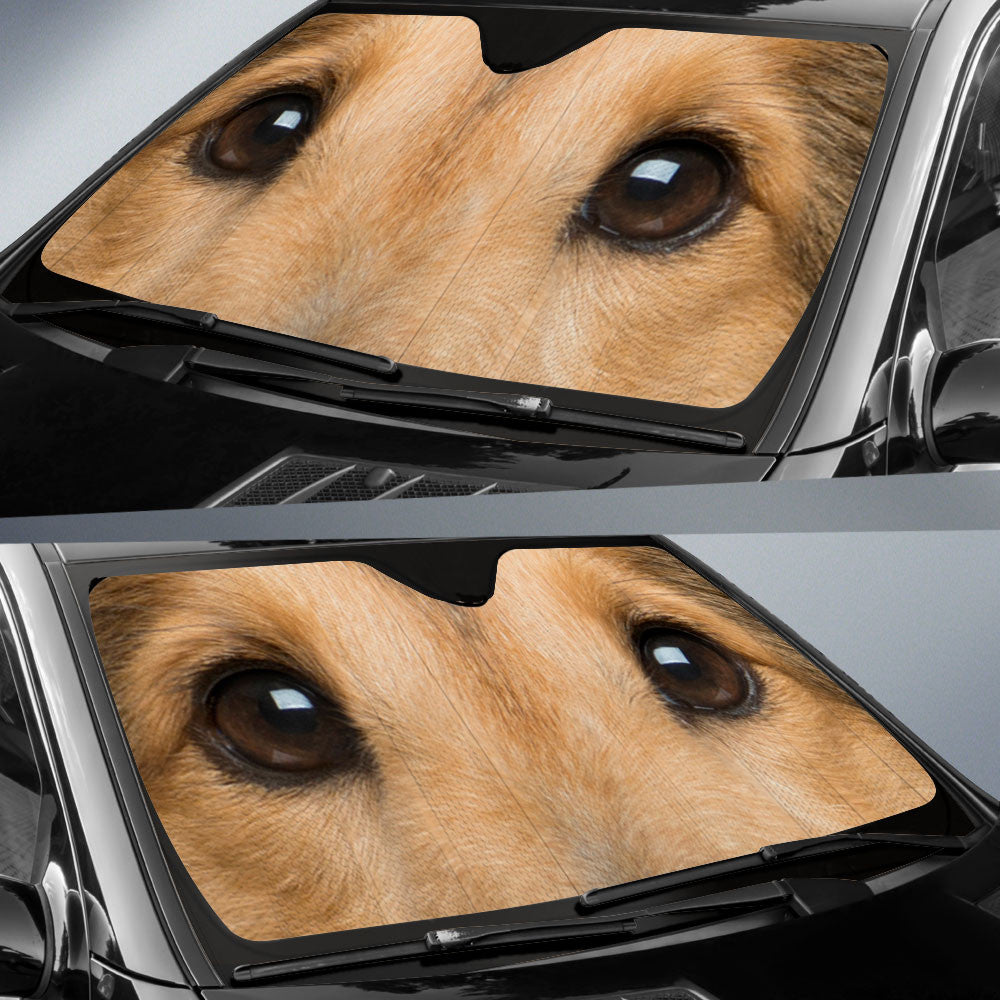 Shetland Sheepdog Eyes Car Sun Shade 94