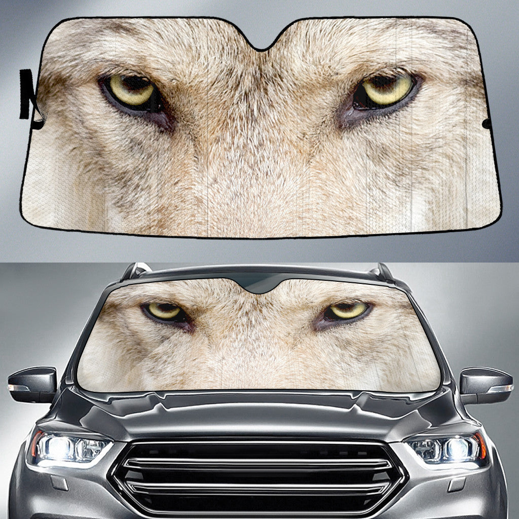 White Wolf Eyes Car Sun Shade 94