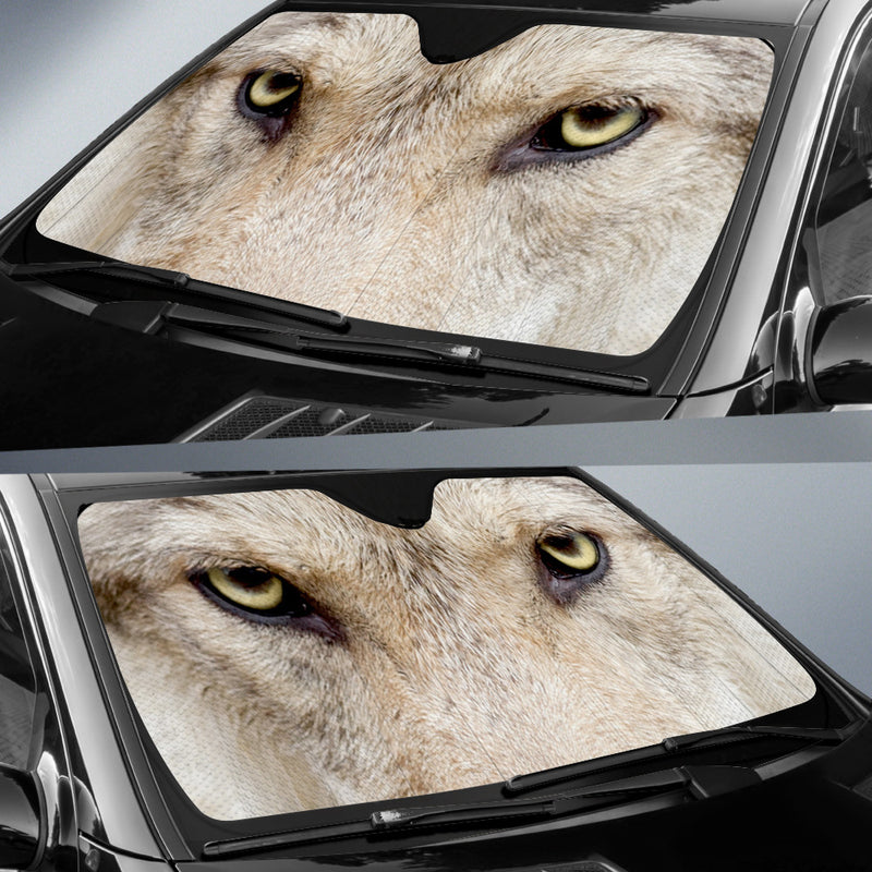 White Wolf Eyes Car Sun Shade 94