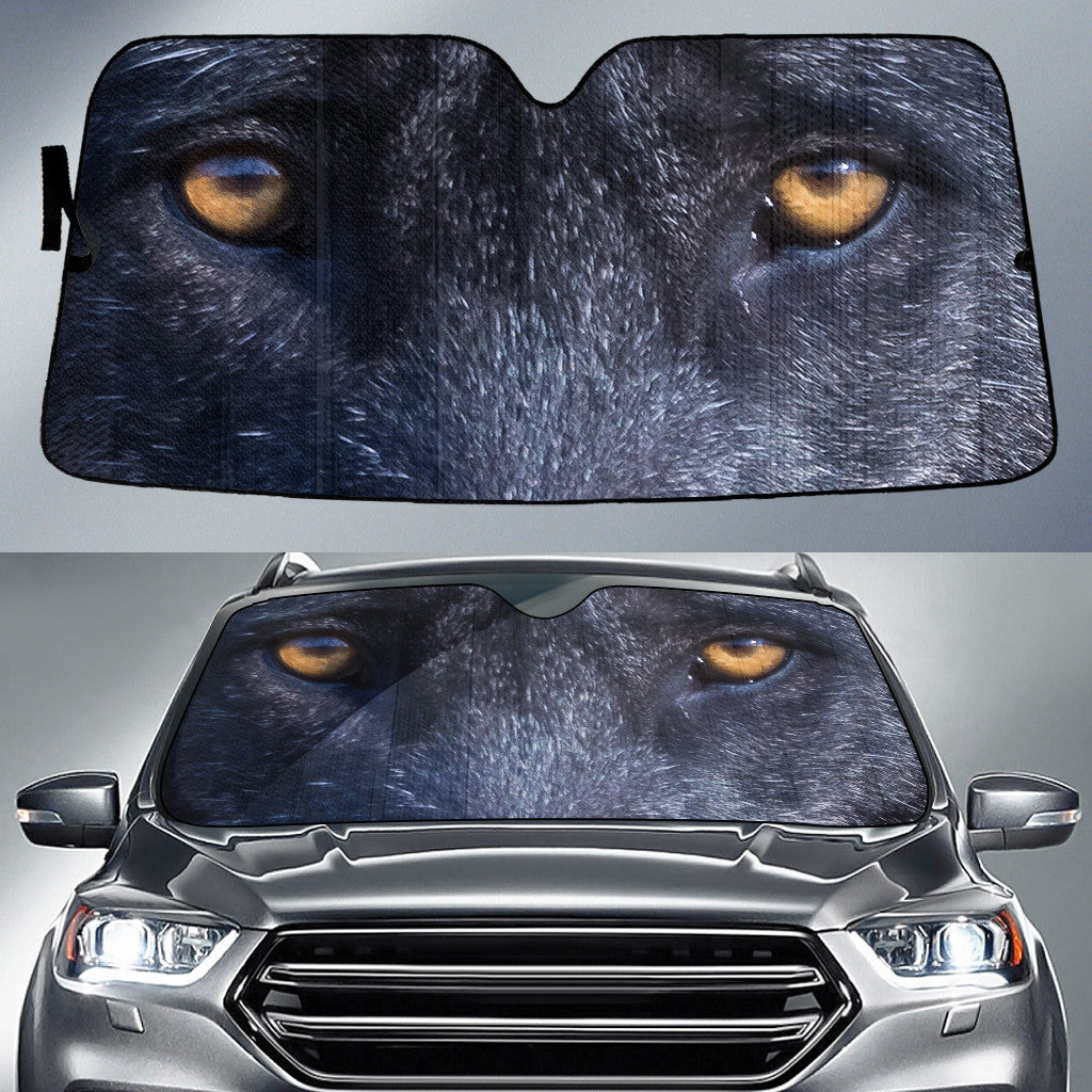 Black Wolf Eyes Car Sun Shade 94