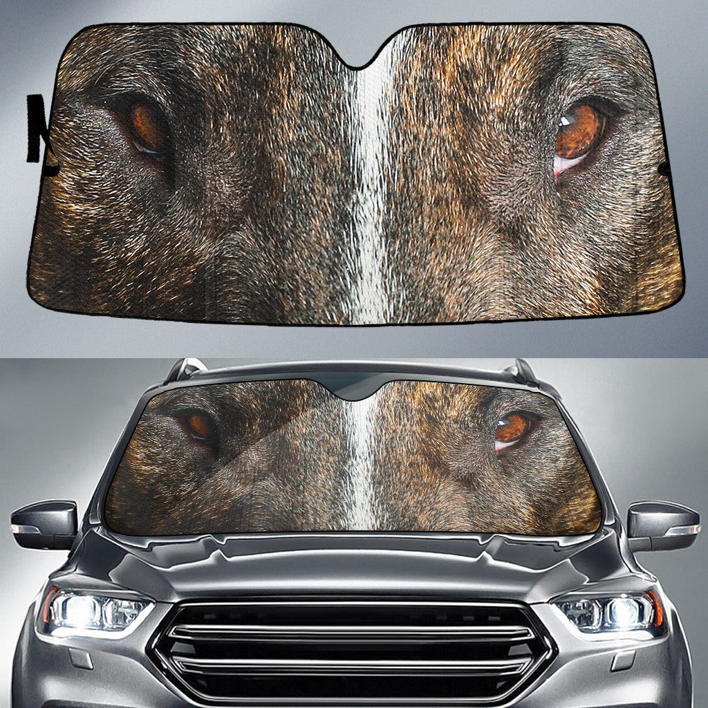 Bull Terrier Brindle Eyes Car Sun Shade 94