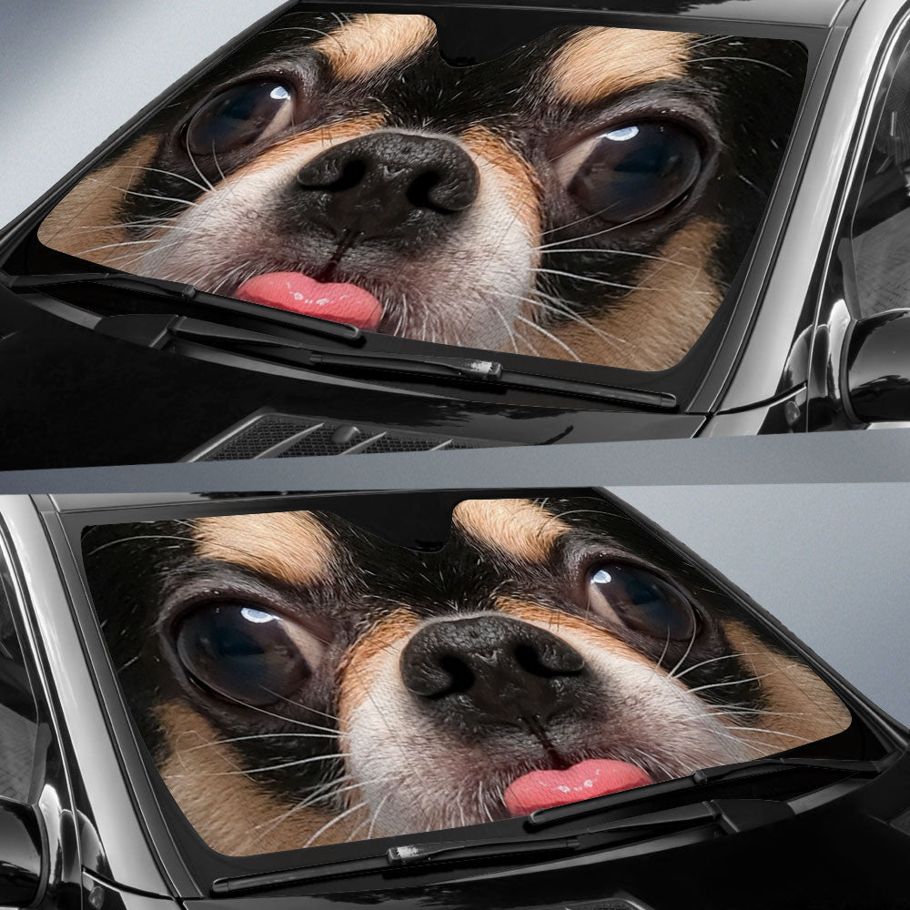 Chihuahua Eyes Car Sun Shade 94