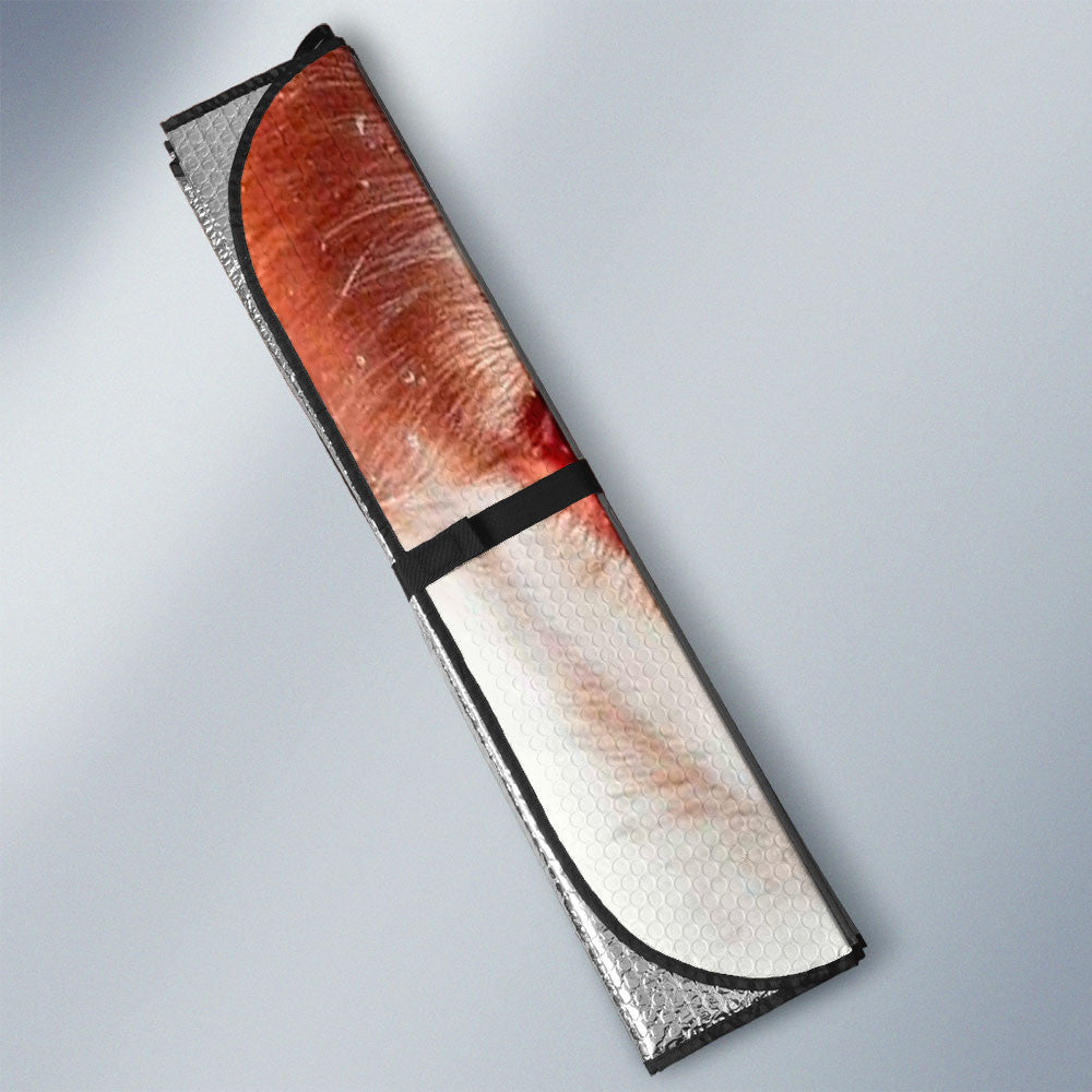 Siberian Husky Brown Eyes Car Sun Shade 94