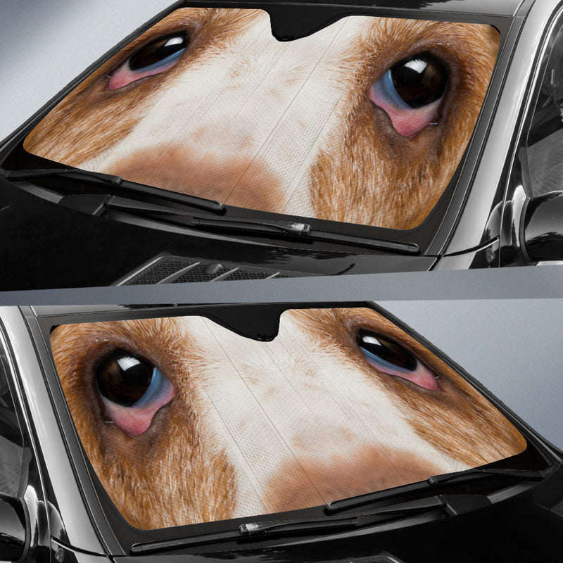 Basset Hound Eyes Car Sun Shade 94