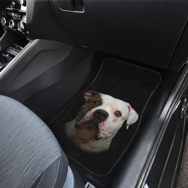 American Bulldog Cute Face Car Floor Mats 118