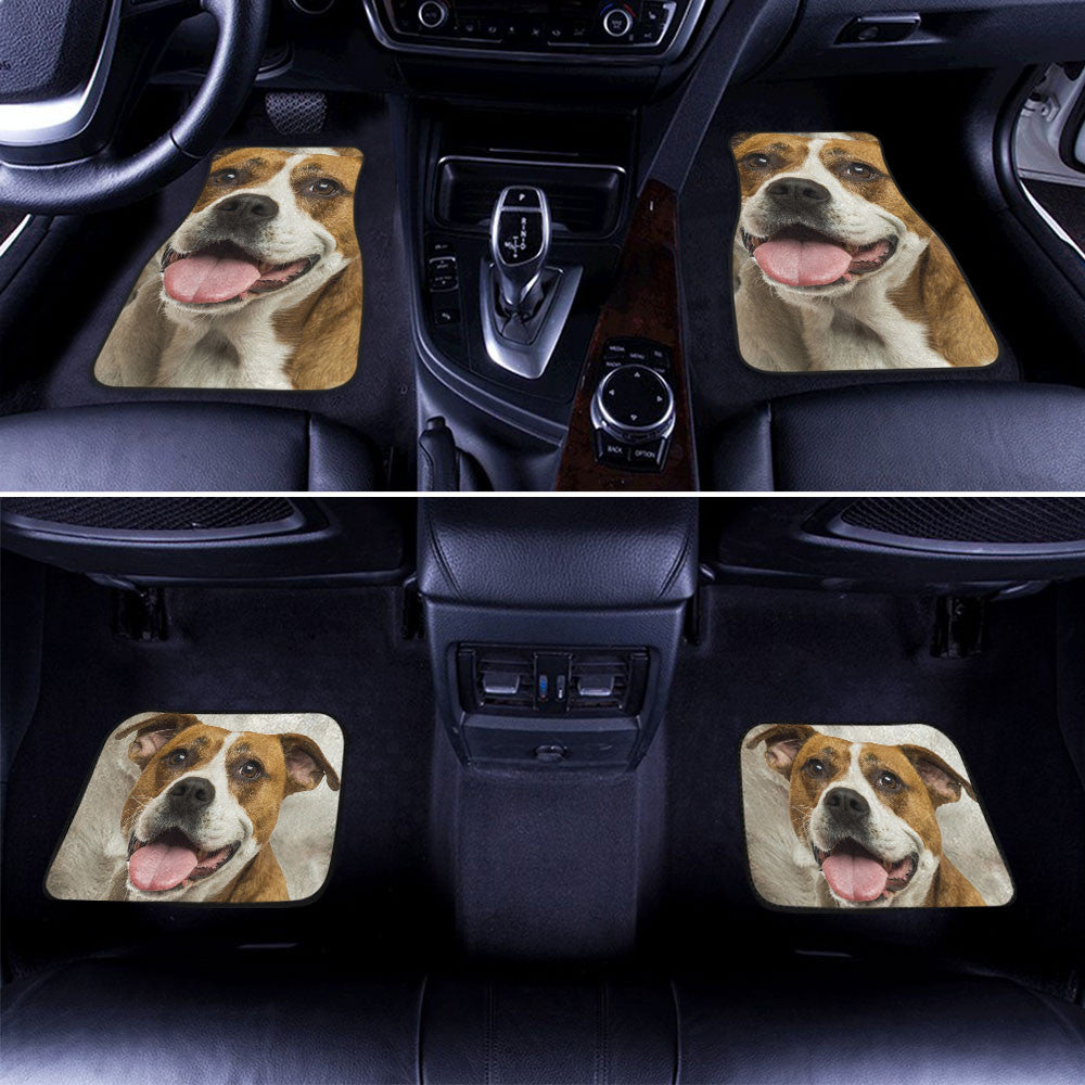 American Bulldog Funny Face Car Floor Mats 119