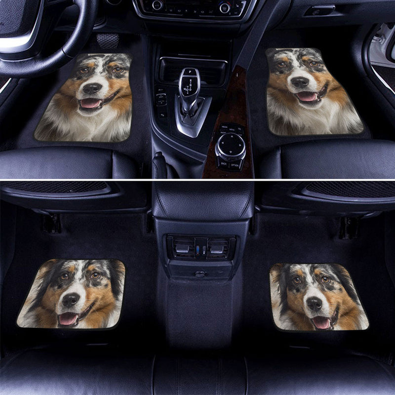 Australian Shepherd Dog Funny Face Car Floor Mats 119