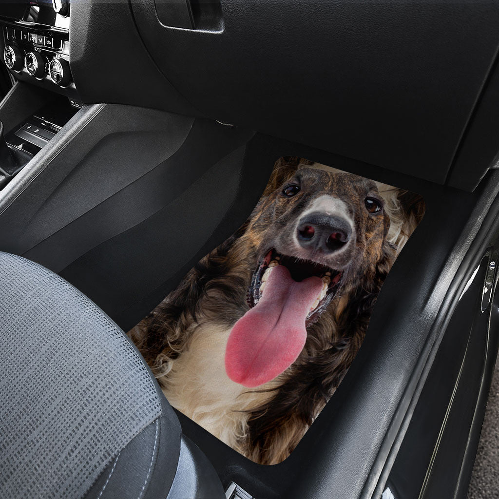 Borzoi Dog Funny Face Car Floor Mats 119
