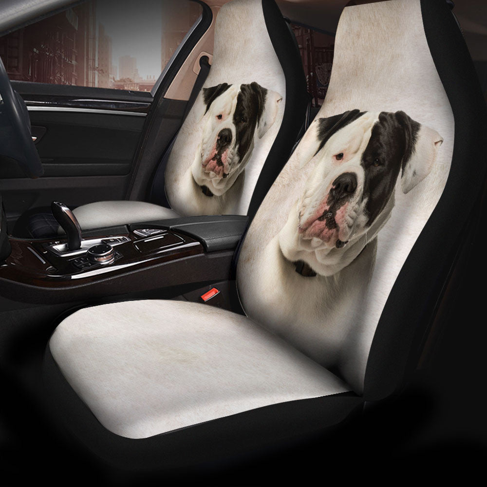 American Bulldog Funny Face Car Seat Covers 120