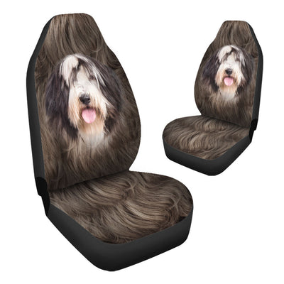 Bearded Collie Dog Funny Face Car Seat Covers 120