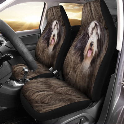 Bearded Collie Dog Funny Face Car Seat Covers 120