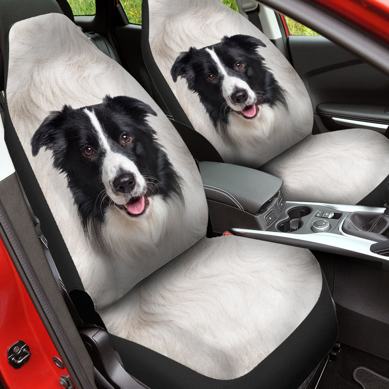 Border Collie Dog Funny Face Car Seat Covers 120