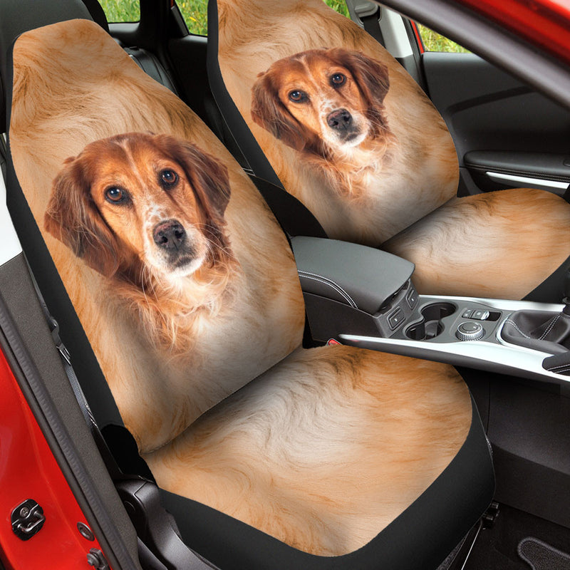 Brittany Dog Funny Face Car Seat Covers 120