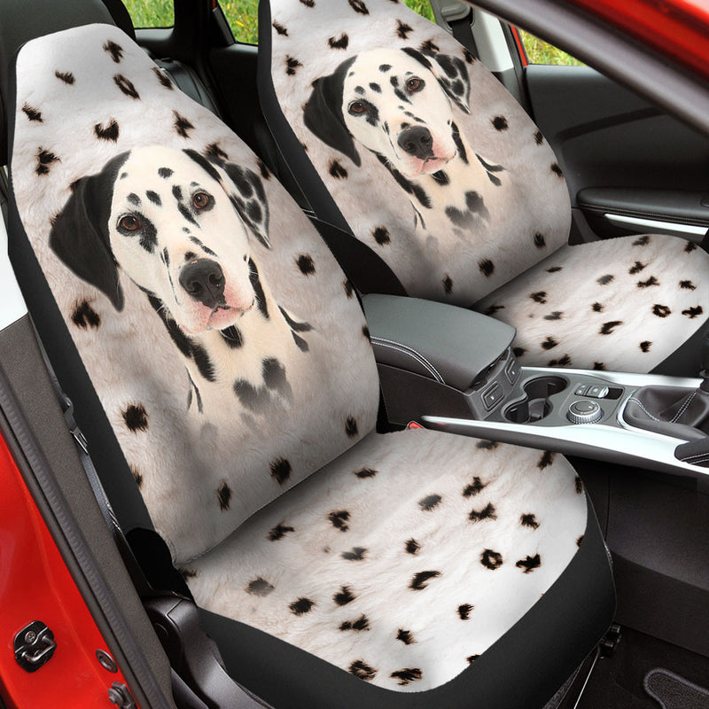 Dalmatian Dog Funny Face Car Seat Covers 120