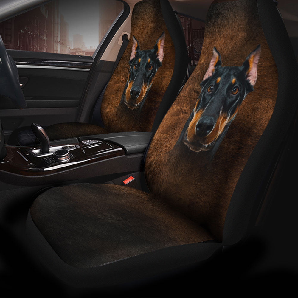 Doberman Pinscher Dog Funny Face Car Seat Covers 120