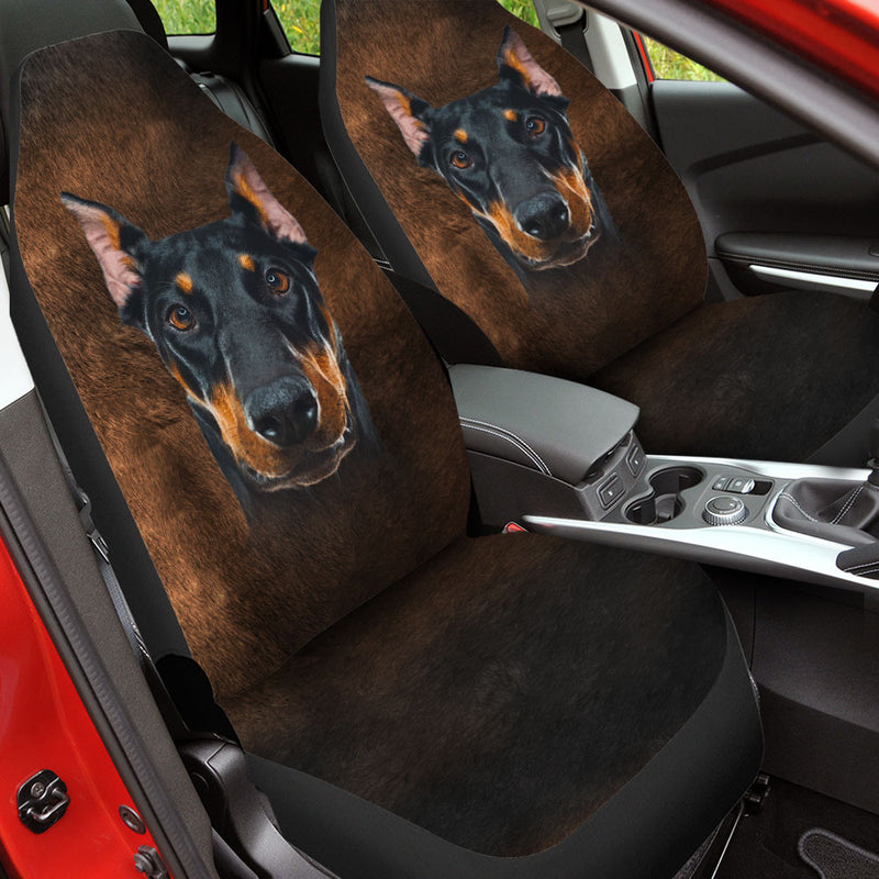Doberman Pinscher Dog Funny Face Car Seat Covers 120
