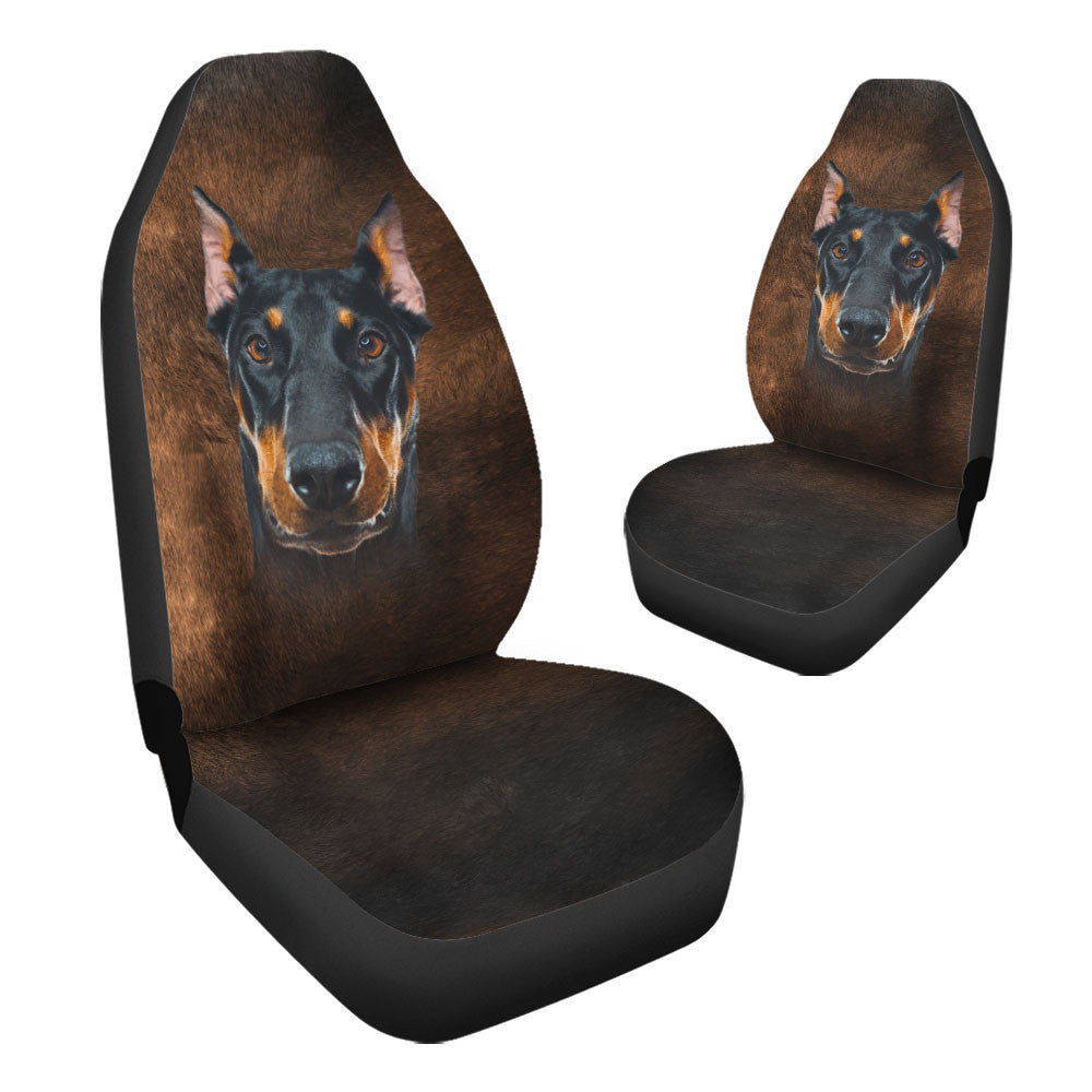 Doberman Pinscher Dog Funny Face Car Seat Covers 120