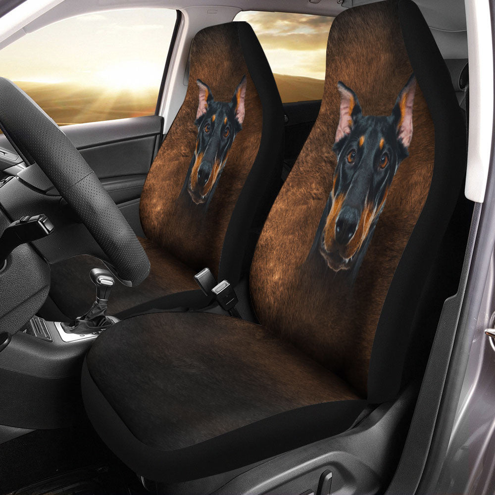 Doberman Pinscher Dog Funny Face Car Seat Covers 120