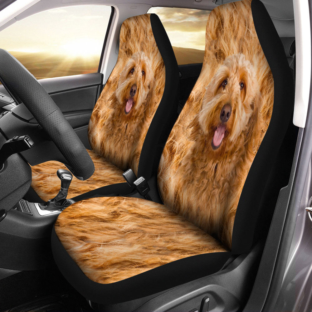 Goldendoodle Dog Funny Face Car Seat Covers 120
