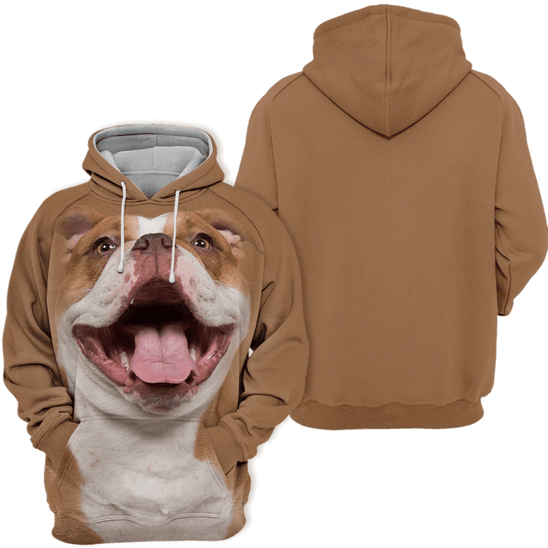 English Bulldog 3 - Unisex 3D Graphic Hoodie