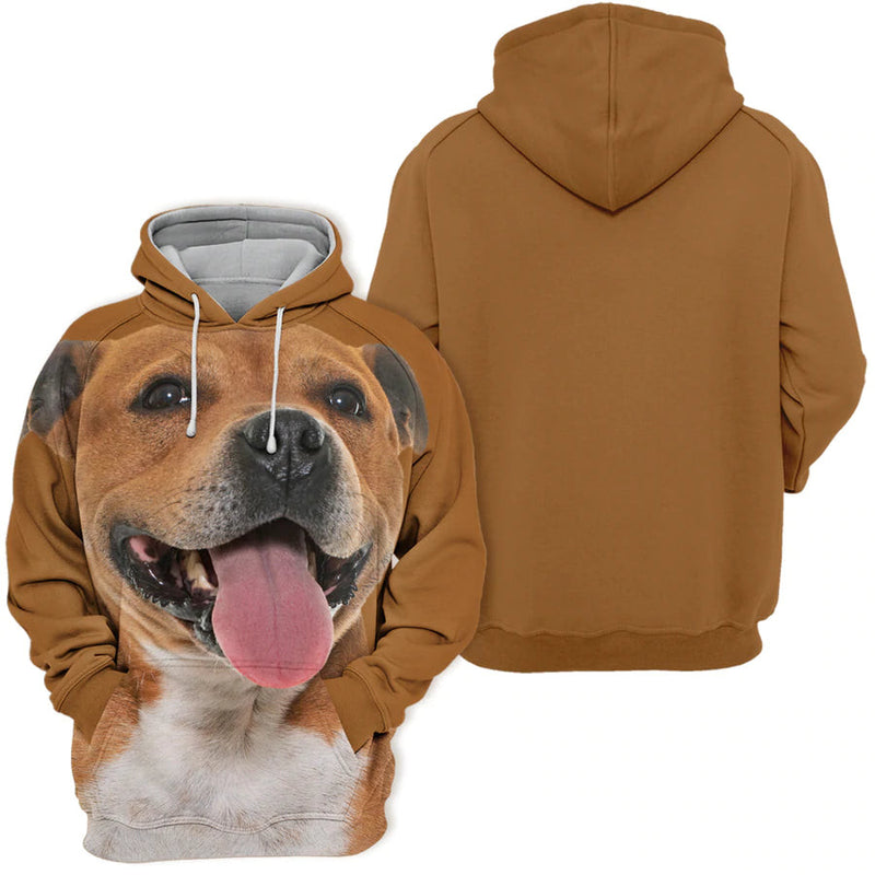 Staffordshire Bull Terrier - Unisex 3D Graphic Hoodie