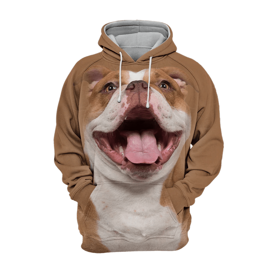 English Bulldog 3 - Unisex 3D Graphic Hoodie