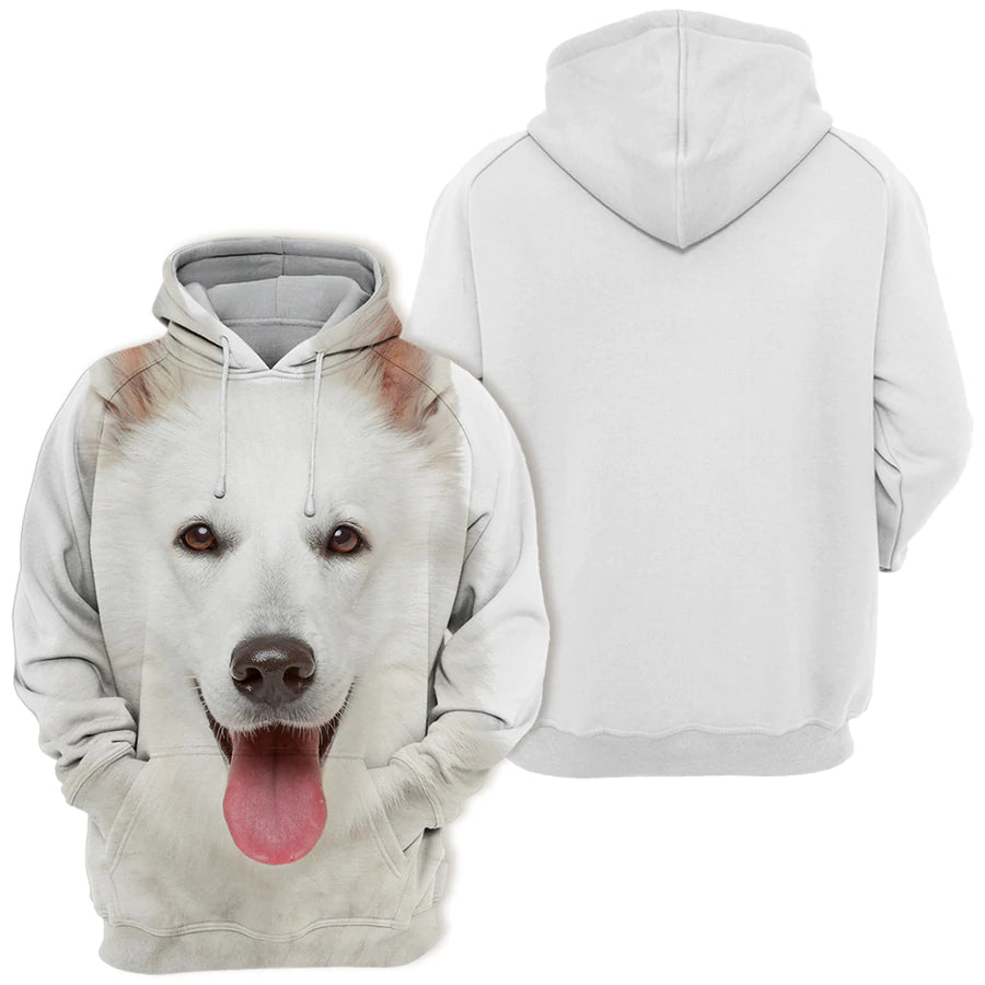 White Swiss Shepherd 3 - Unisex 3D Graphic Hoodie