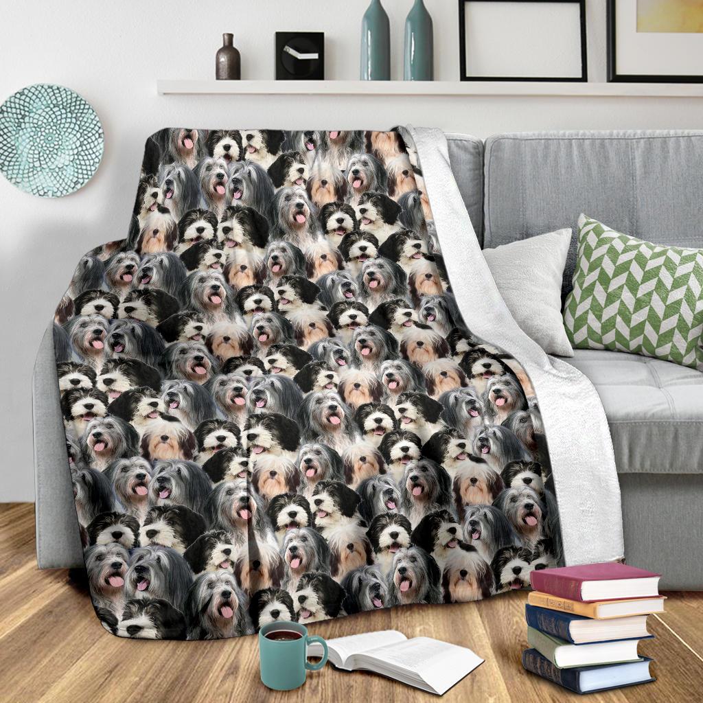 Polish Lowland Sheepdog Full Face Blanket