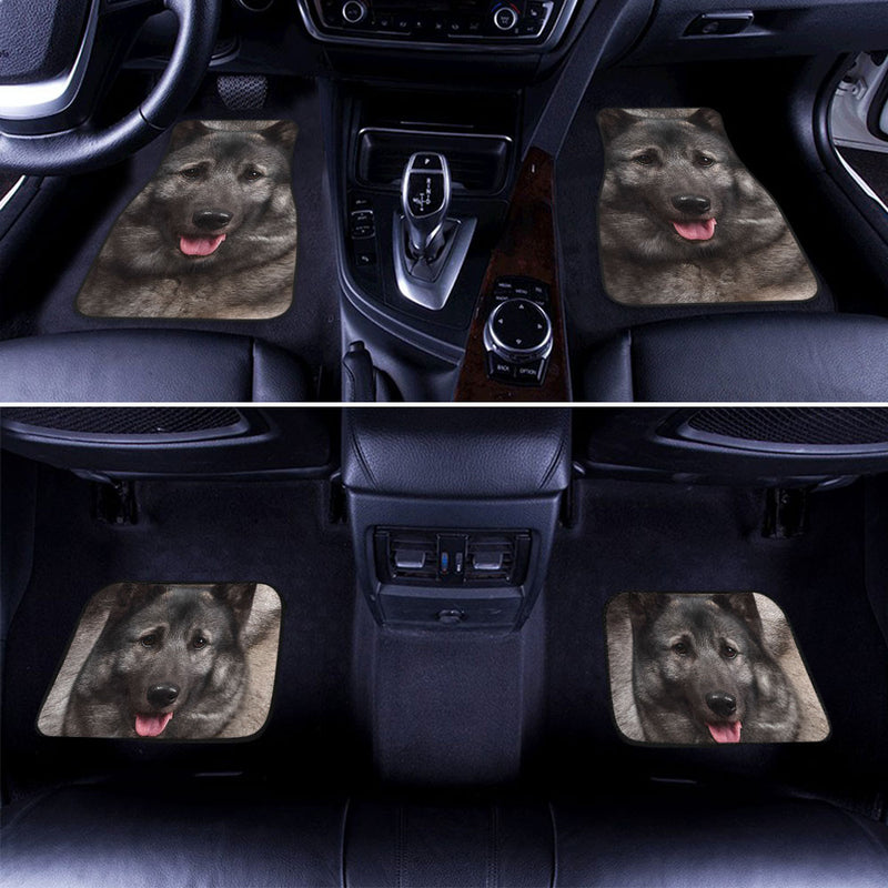 Norwegian Elkhound Funny Face Car Floor Mats 119