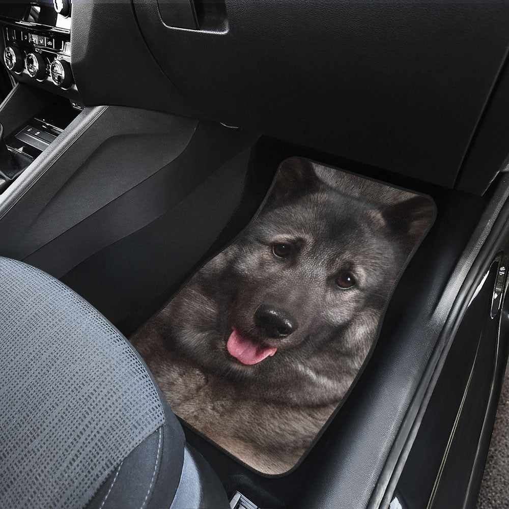 Norwegian Elkhound Funny Face Car Floor Mats 119