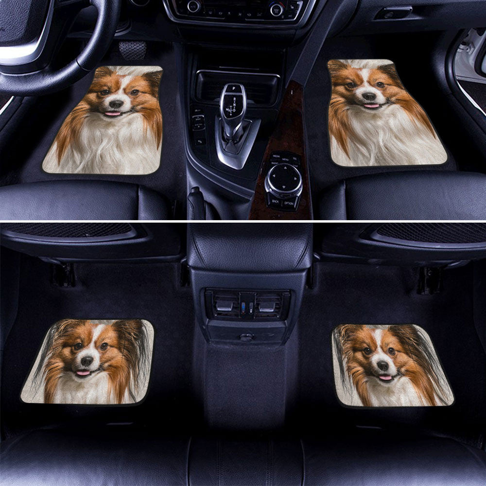 Papillon Dog Funny Face Car Floor Mats 119