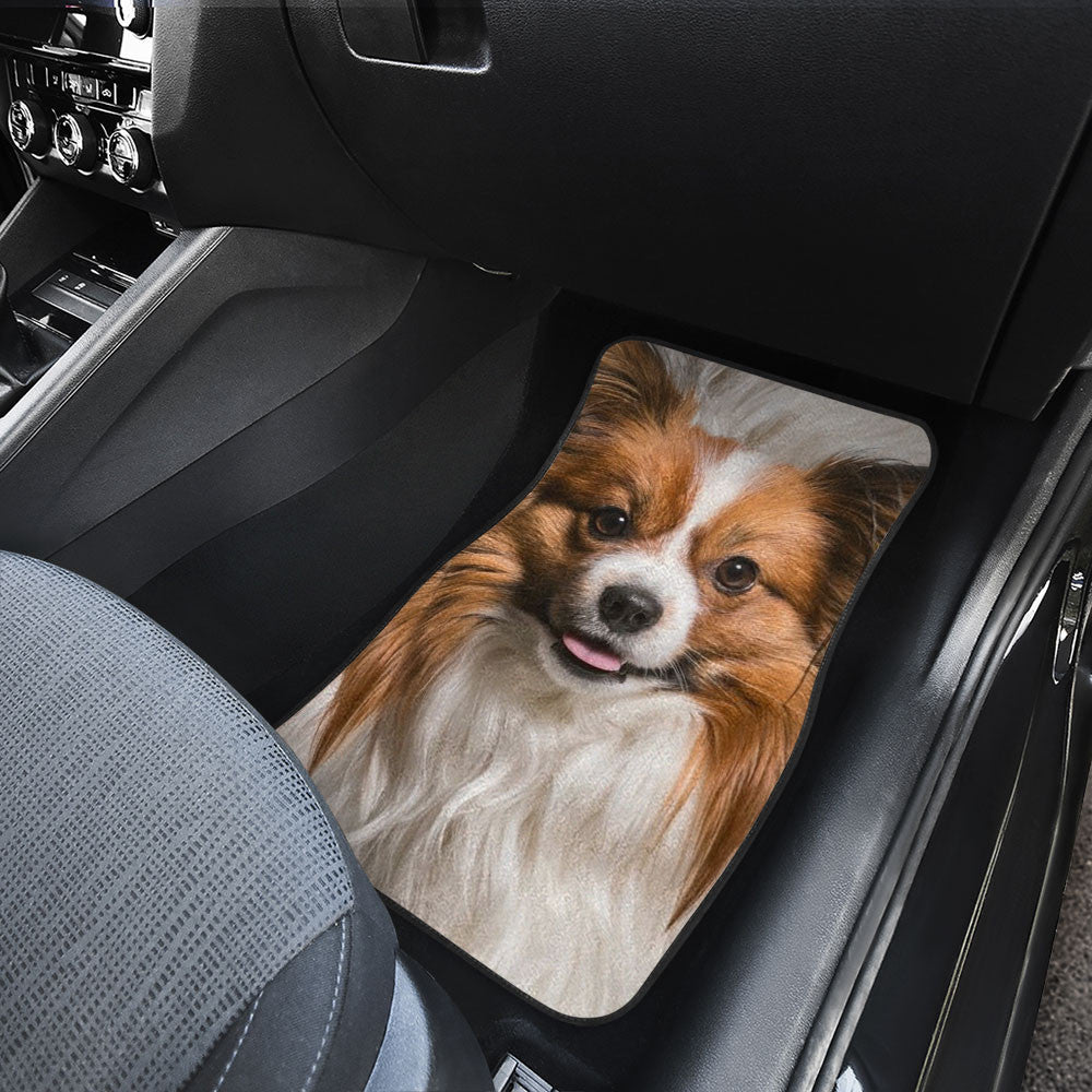 Papillon Dog Funny Face Car Floor Mats 119