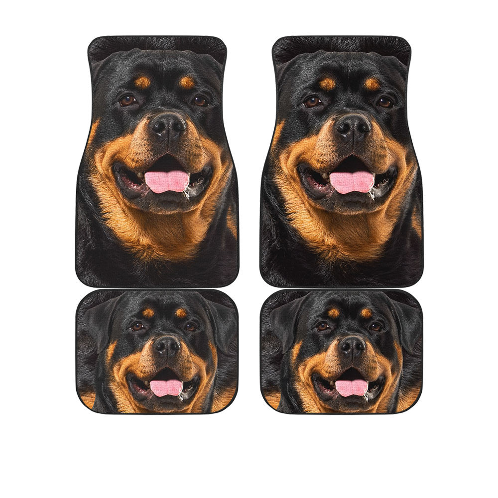 Rottweiler Funny Face Car Floor Mats 119