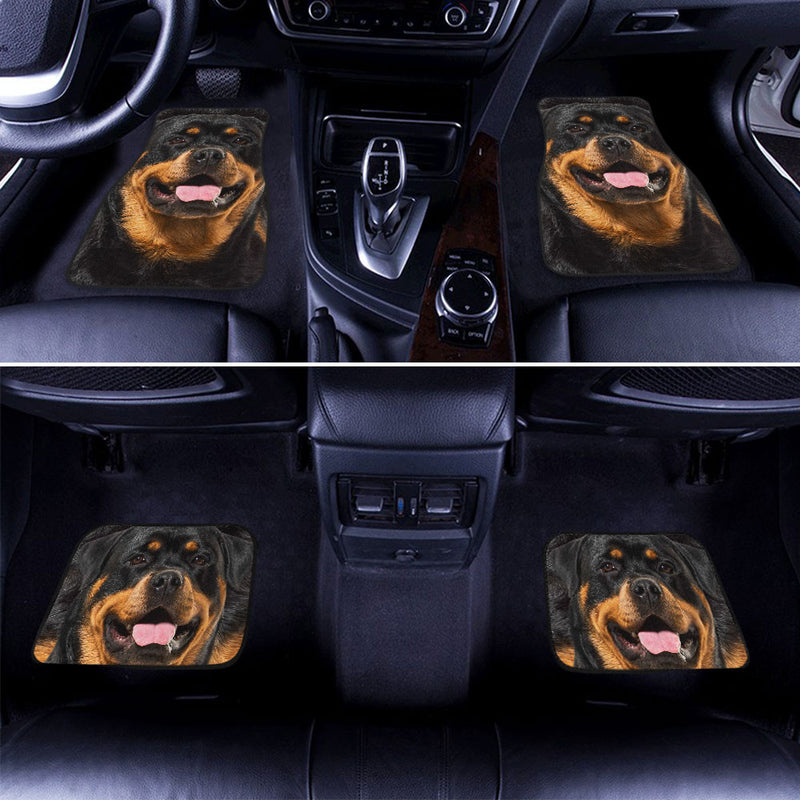 Rottweiler Funny Face Car Floor Mats 119