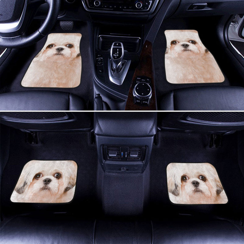 Shih Poo Funny Face Car Floor Mats 119