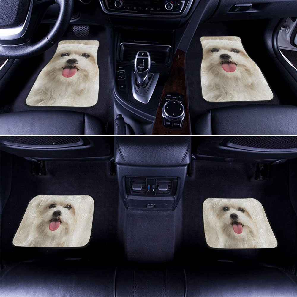 Maltese Funny Face Car Floor Mats 119