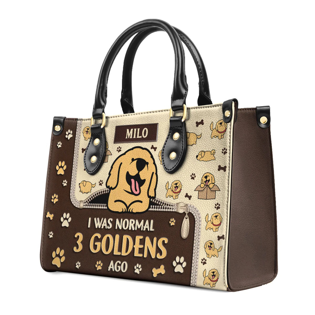 I Was Normal 3 Goldens Ago Leather Bag