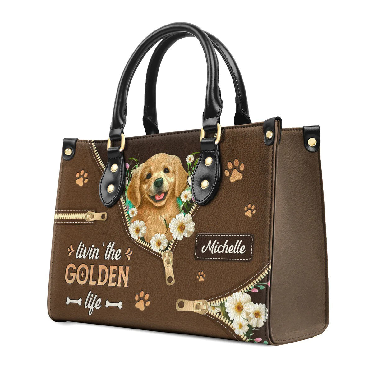Livin The Golden Life Leather Bag