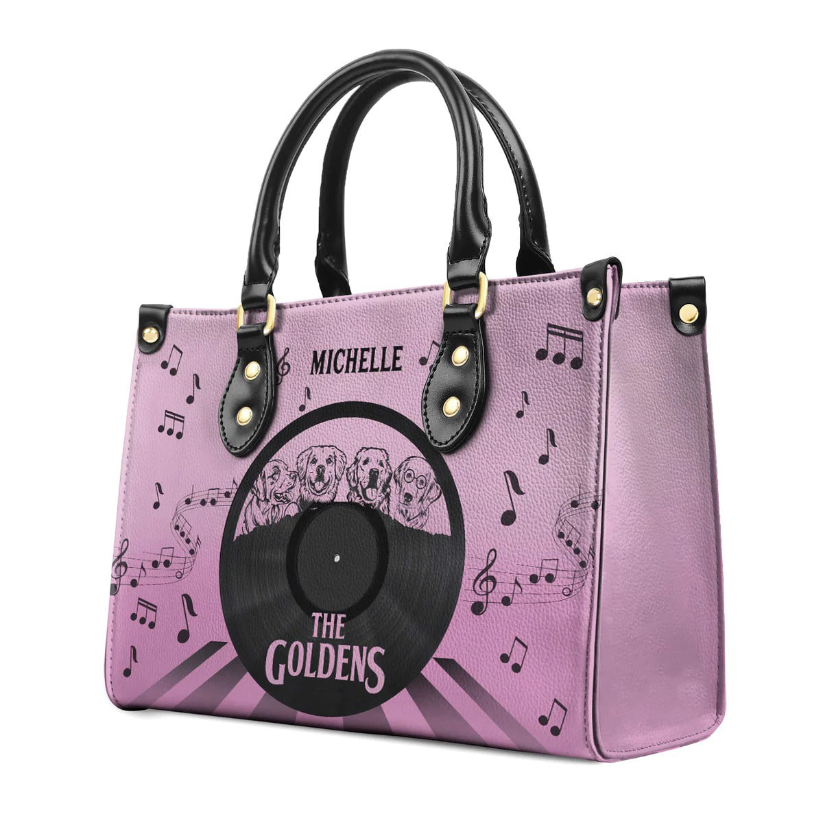 The Goldens Purple Leather Bag